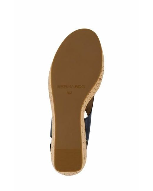 Bernardo Blue Kuarta Wedge Sandal
