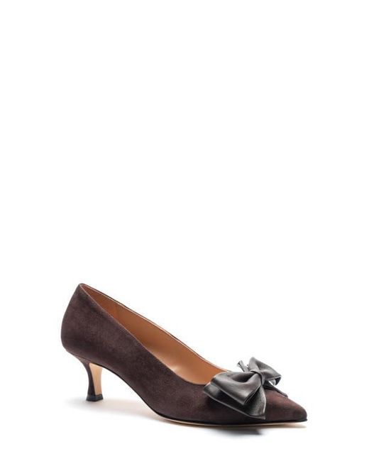 Bruno Magli Nadia Pointed Toe Kitten Heel Pump in Brown | Lyst