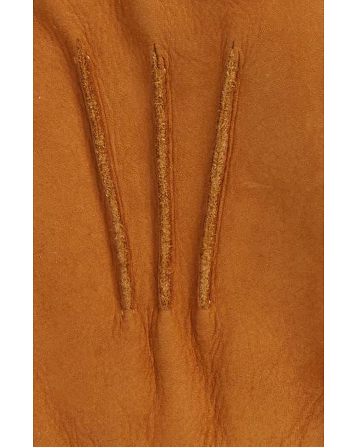 Ugg Brown Three-Point Leather Tech Gloves for men