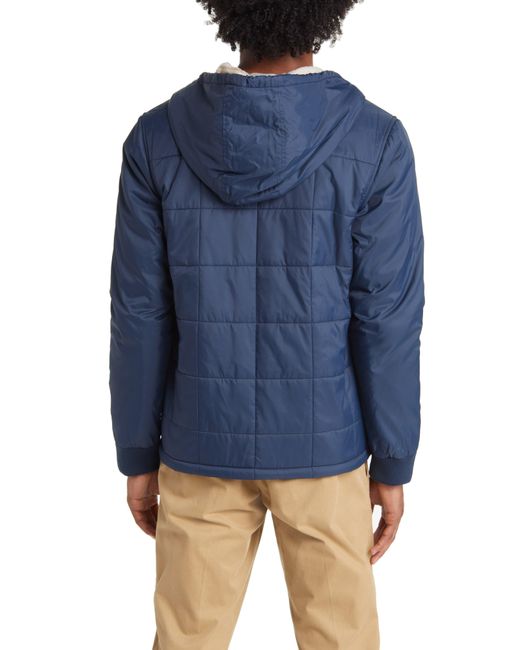 Dark Seas Mccauley Hooded Quilted Jacket in Blue for Men | Lyst