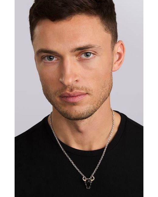 Lagos Black Anthem Bull Pendant Necklace