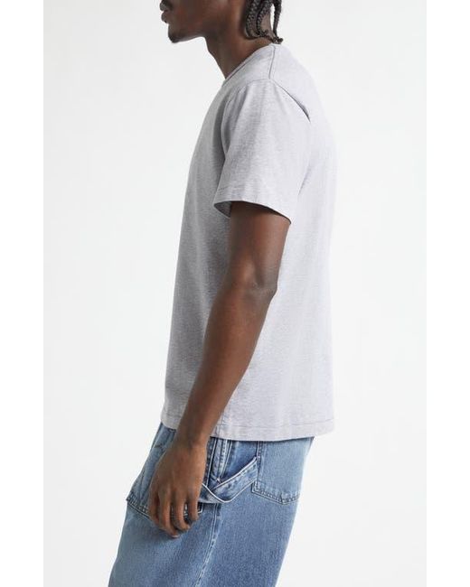 J.W. Anderson Gray Embroidered Anchor Logo Cotton T-Shirt for men