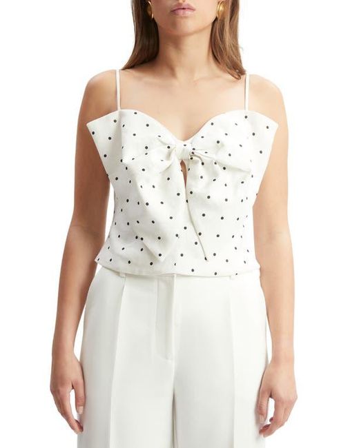 Bardot White Vieda Bow Front Camisole