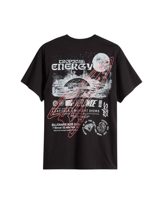 BBCICECREAM Black Energy Cotton Graphic T-shirt for men