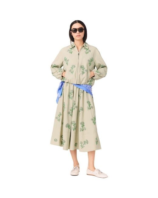 Maje Yellow Embroidered Technical Bomber Jacket