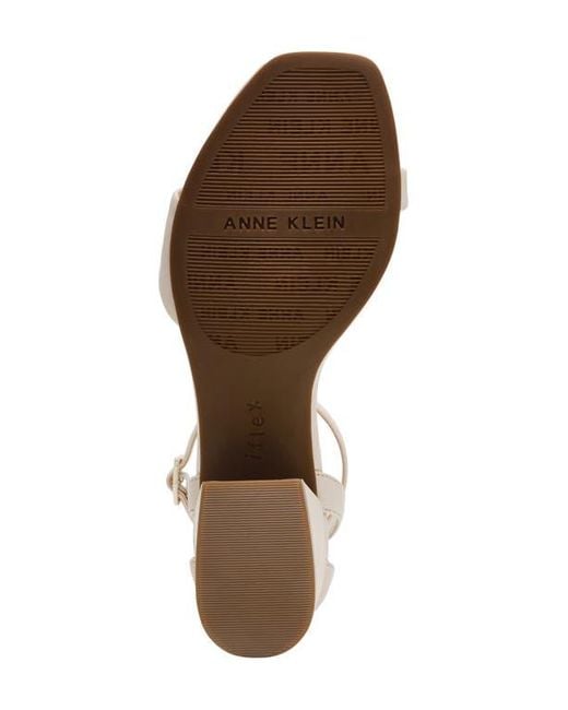 Anne Klein White Mia Ankle Strap Sandal