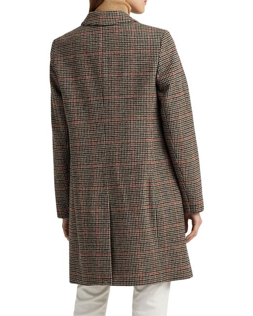 houndstooth check coat lauren ralph lauren
