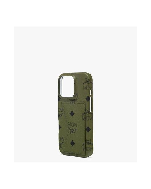 MCM Green Iphone 16 Pro Case for men
