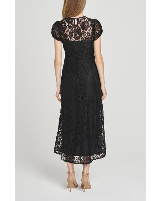 Wayf Black Clarity Lace Maxi Dress