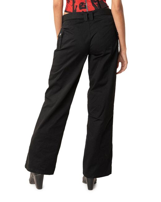 Edikted Low Rise Cargo Pants in Black Lyst