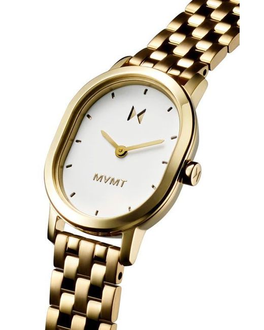 MVMT Metallic Carmel Oval Watch, 25Mm