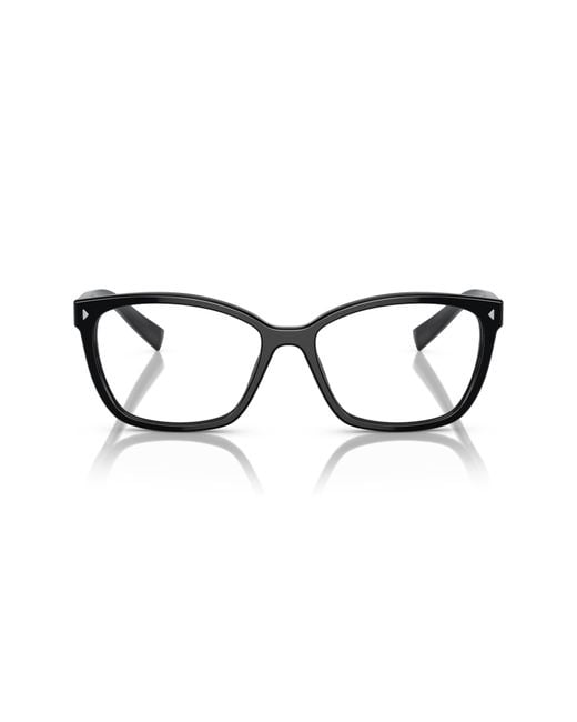 Prada Black 55Mm Rectangular Optical Glasses