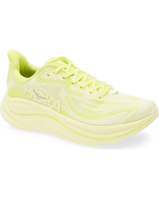 Hoka One One Yellow Clifton 10 Running Shoe for men