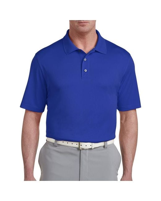 Reebok Blue Performance Solid Polo for men