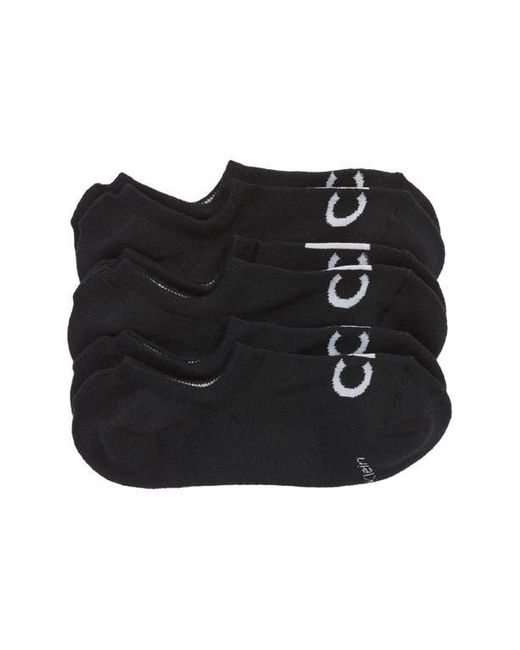 Calvin Klein Black 3-Pack Micro Cushion No-Show Socks for men