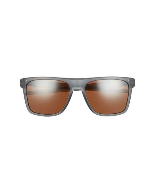 Oakley Brown 57Mm Polarized Rectangular Sunglasses for men