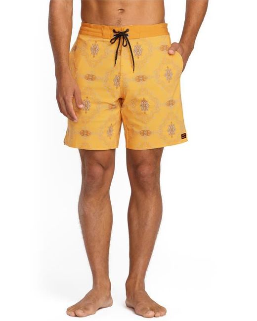 Billabong Yellow Good Times Lo Tide Board Shorts for men