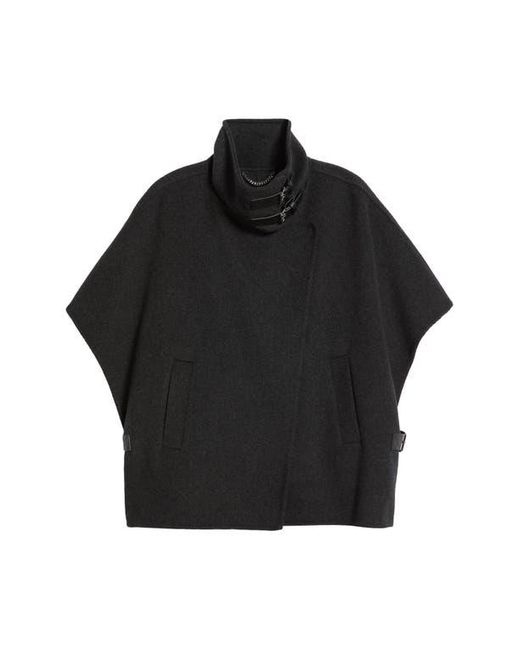 Michael Kors Black Double Face Wool Blend Cape