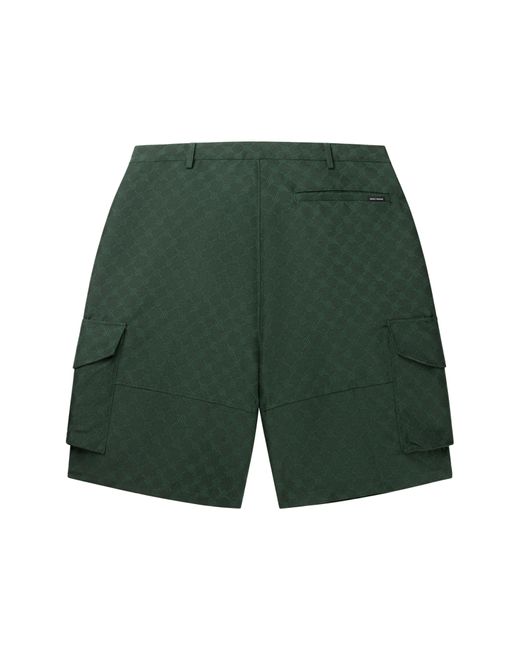 Daily Paper Green Benji Monogram Cargo Shorts for men