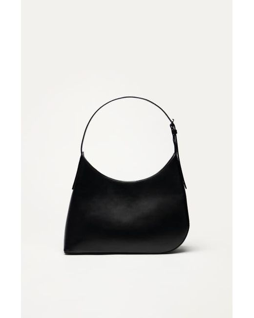 Want Les Essentiels De La Vie Black Arch Smooth Leather Shoulder Bag