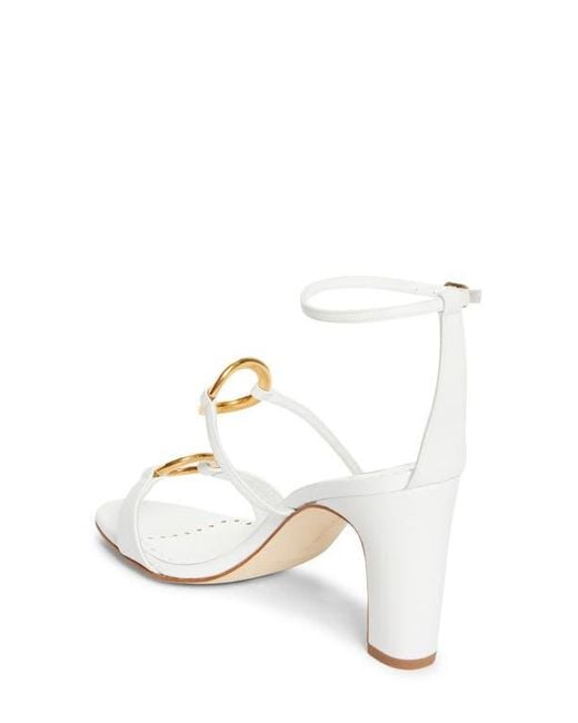 Manolo Blahnik White Hisfahan Ankle Strap Sandal
