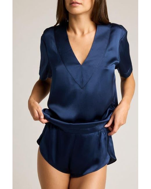 Negative Underwear Blue Eclipse Washable Silk V-Top