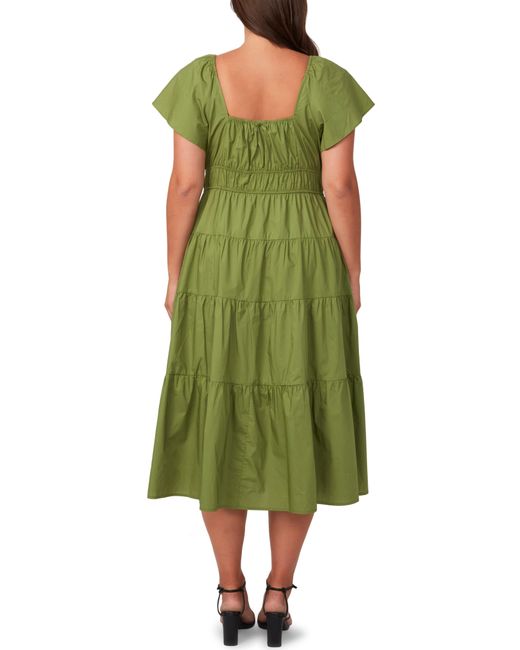 Estelle Green Ana Cotton Midi Dress