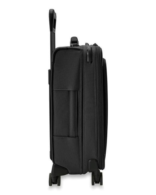 Briggs & Riley Black Baseline Essential 22-Inch Expandable Spinner Carry-On Bag for men