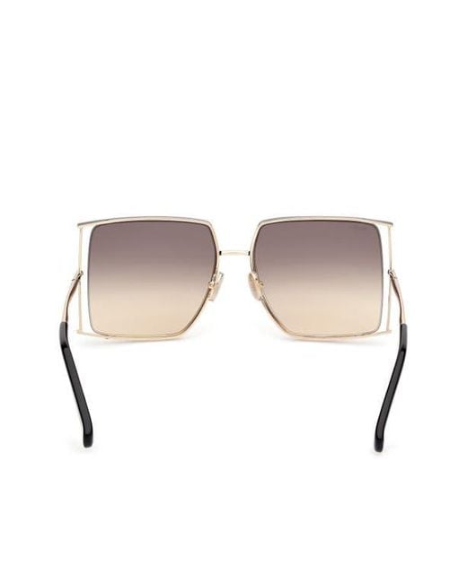 Max Mara Pink 68Mm Gradient Oversize Rectangular Sunglasses