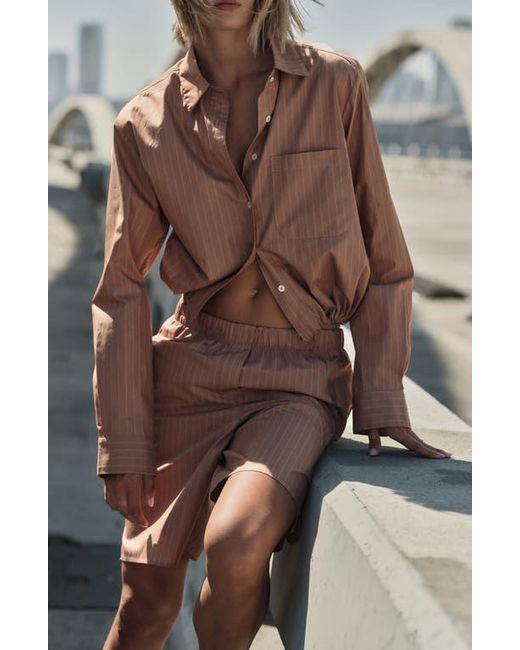 CISSA Brown Knee Length Shorts