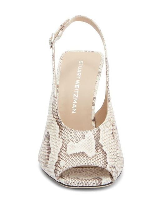 Stuart Weitzman White Val Slingback Sandal