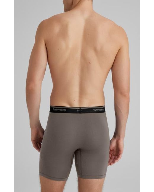 Tommy John Black 3-Pack Ultra Soft Flex Boxer Briefs for men