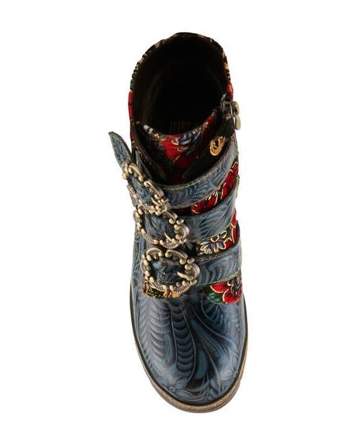 Spring Step Blue Brazza Bootie