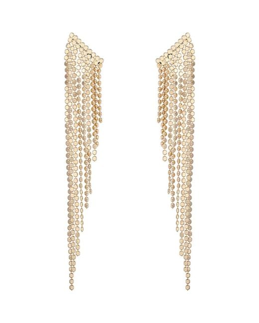 Jessica Simpson Metallic Rhinestone Fringe Drop Earrings