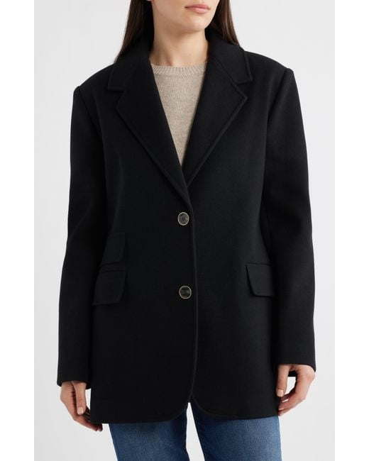 Cece Black Oversize Single-Breasted Blazer