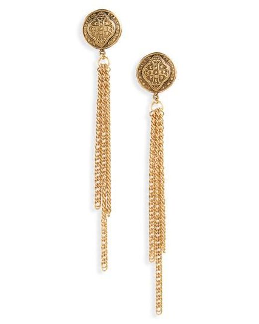 Lyst Virgins Saints Angels And Contessa Virgins Saints Angels Metallic And Contessa Earrings Lyst