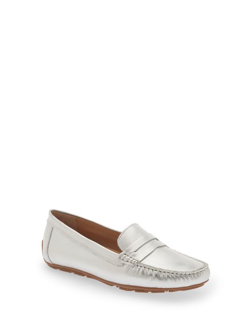 The Flexx White Penny Driving Loafer