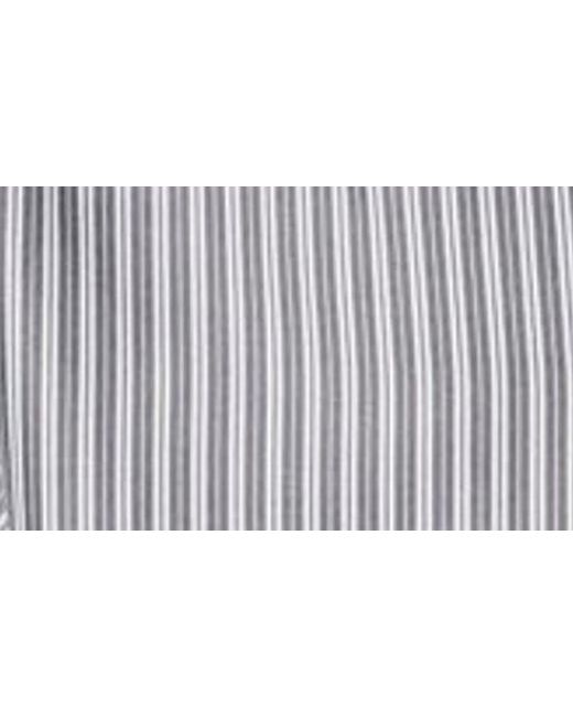 MNML Gray Oversize Stripe Short Sleeve Button-Up Shirt for men