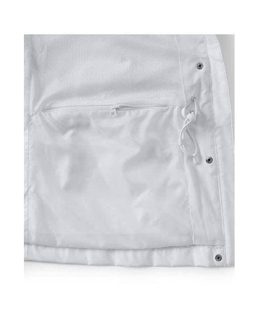 Lands' End White Plus Size Squall Packable Rain Jacket