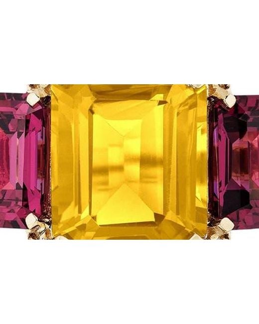 Goshwara Multicolor Gossip Semiprecious Stone Ring