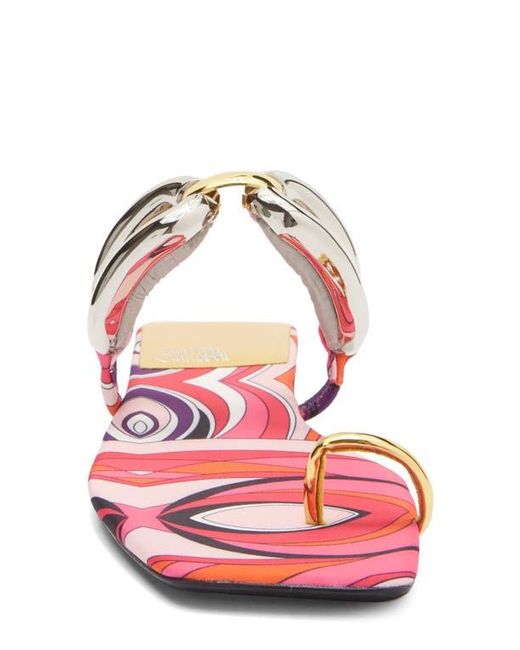 Jeffrey Campbell Pink Guilded-2 Toe Loop Sandal