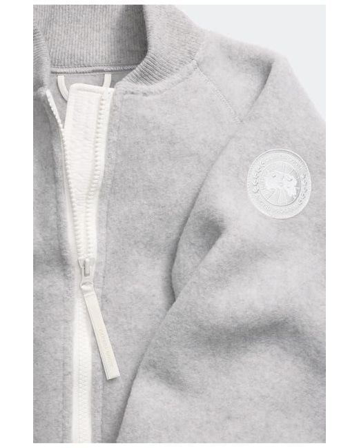 Canada Goose Gray Sierra Fleece Bomber Jacket