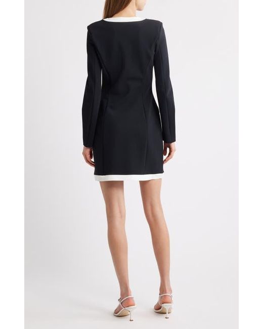 La Petite Robe Di Chiara Boni Toluke Bicolor Long Sleeve Minidress in Black  | Lyst