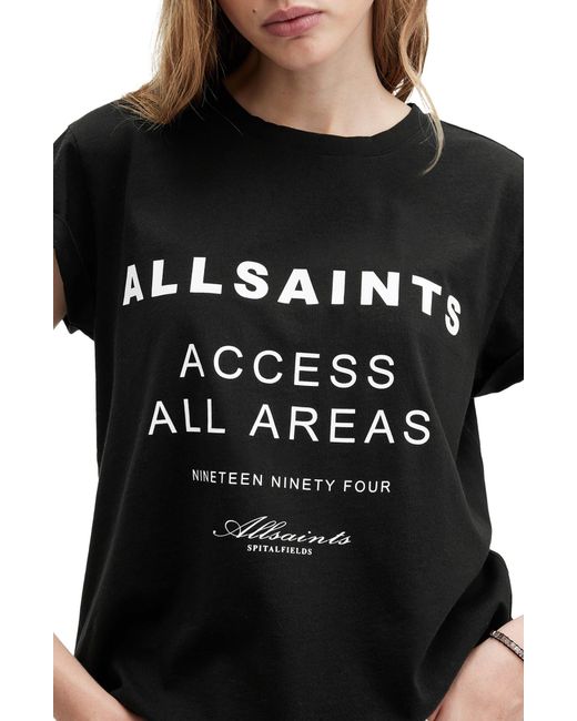 AllSaints Black Tour Anna Graphic T-shirt