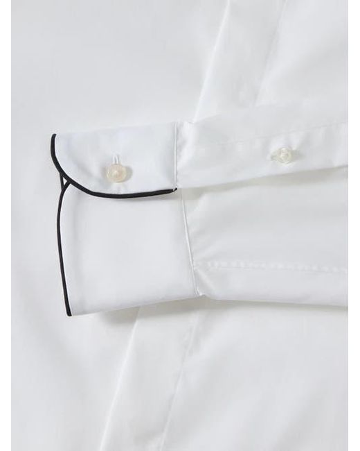 Robert Talbott Blue Reeves Piped Formal Shirt for men
