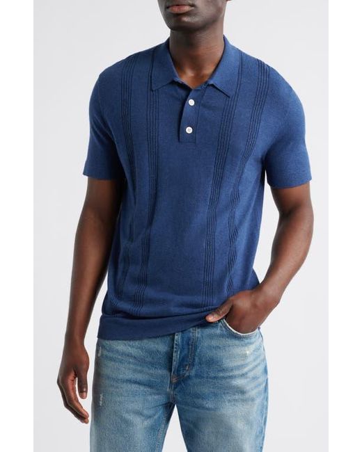 Rails Blue Cillian Textured Polo for men