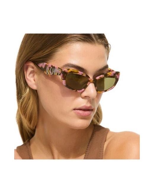 Kurt Geiger Brown 55Mm Rectangular Sunglasses