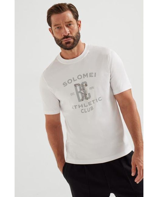 Brunello Cucinelli White Jersey T-Shirt for men