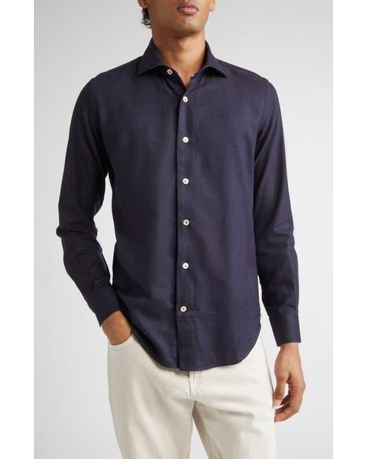 Eleventy Blue Dandy Button-Up Shirt for men