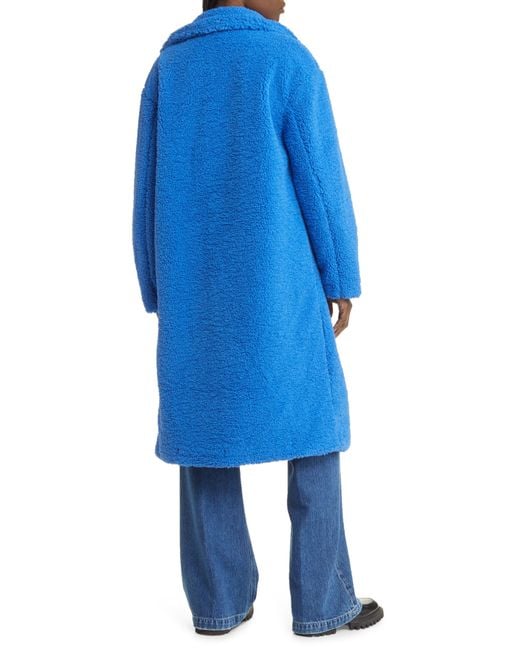 Apparis Anoushka Faux Fur Coat in Blue | Lyst